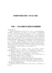 2020年高考数学冲刺复习精品资料(5大专题)