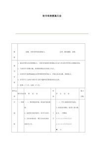 初中体育教案大全