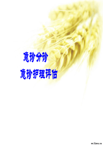 急诊分诊与护理评估