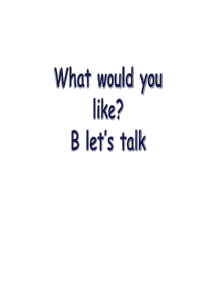 unit3-What-would-you-likeB-lets-learn课件