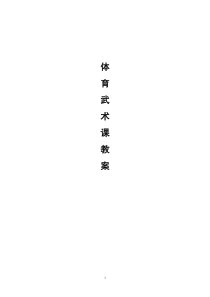 少年拳武术教案