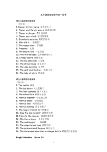 五年级英语必读书目一览表