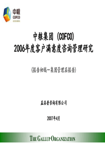 中粮集团客户满意度报告