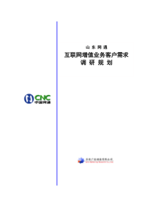 互联网增值业务客户需求调研规划