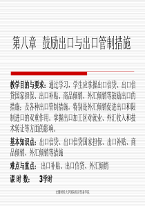 第八章 鼓励出口与
