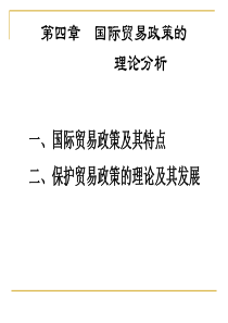 第四章国际贸易政策的理论分析