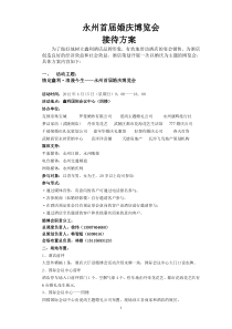 婚博会接待方案