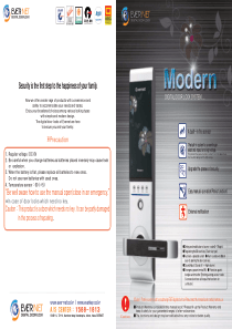 韩国EVERNET进口数码门锁使用说明 Modern manual(English)