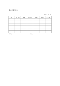 客户开发评定表