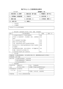 客户中心ca工程师职务说明书
