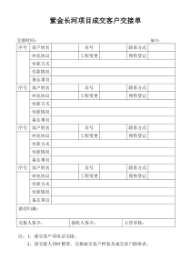成交客户交接单