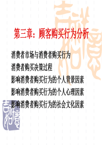 第三章顾客购买行为分析