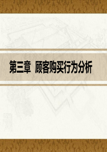 第三讲顾客购买行为分析