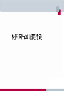 校园网与城域网建设