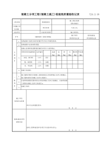 124 混凝土分项工程(混凝土施工)检验批质量验收记录TJ4-2-10