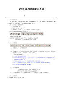 CAD-绘图基础复习总结