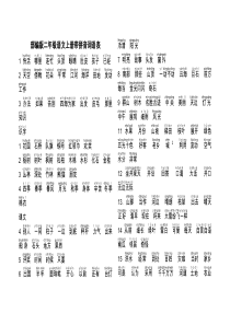 最新部编版小学二年级语文上册带拼音词语表
