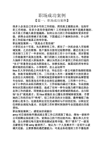 职场成功案例