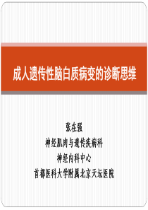 脑白质病的诊断