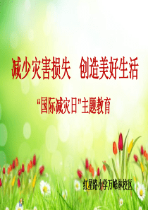 防灾减灾主题班会ppt