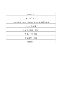 XMMZ集装箱公司新目标市场进入战略分析与实施