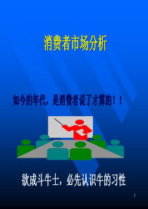 【培训课件】消费者市场分析