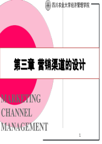 第三章营销渠道的设计