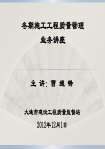 冬期施工工程质量管理121201