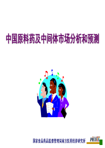 中国原料药及中间体市场分析和预测(PPT 130页)