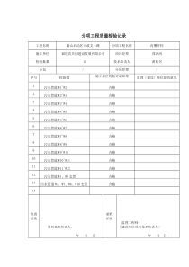 分部分项工程质量验收记录
