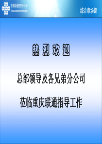 重庆联通渠道管理情况汇报