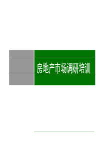 房地产市场调研培训