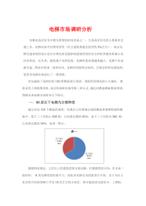 电梯市场调研报告（DOC12页）