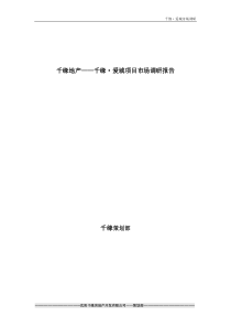策划部铁西市场调研2