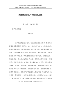 西藏地区房地产详细市场调查（DOC 91页）