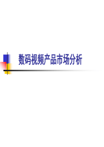 数码视频产品市场分析