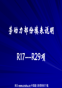 来自www.cnshu.cn资料下载-【市场分析—劳动力部份填表说明】（PPT 82页）