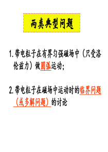 专题：带电粒子在有界磁场中的运动(公开课)