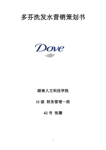 多芬洗发水营销策划书