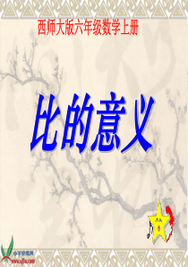 西师大版数学六年级上册《比的意义》课件