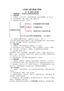 八年级上册生物知识总结