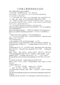 八年级上册英语知识点总结