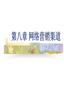 第八章网络营销渠道