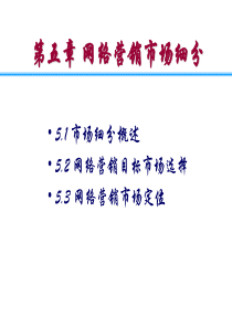 网络营销市场细分
