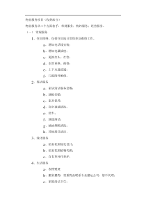 【经营管理】物业服务项目（收费部分）