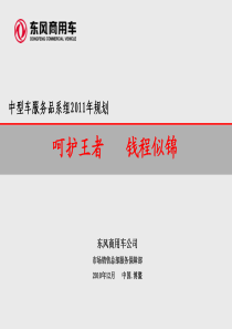 东风商用中型车服务品系组XXXX年规划