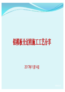 铝模板全过程施工工艺分享（PDF132页）