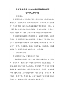 学生劳动服务项目计划