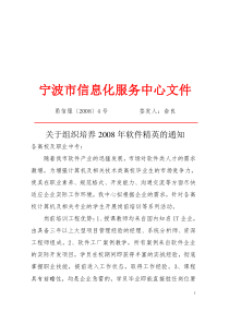 宁波市信息化服务中心文件