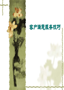 客户满意服务技巧